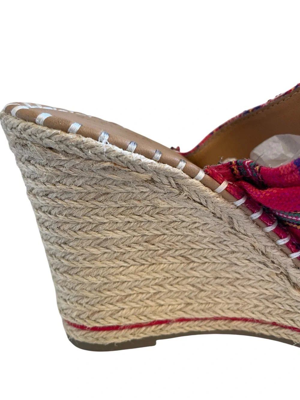 Altar'd State Hesper Wedge Red Striped Knotted Espadrille Wedge Sandals